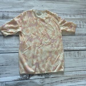 Cream and Pink Tie-Dye Shirt